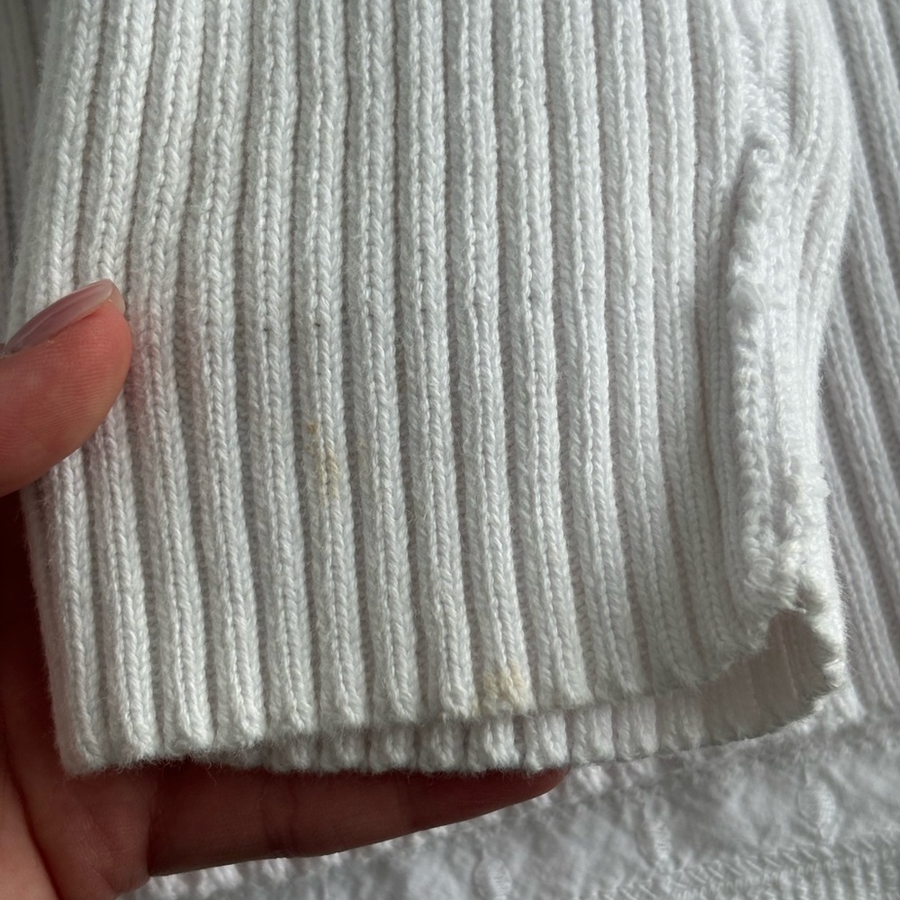 Dalia Cream Cable Knit Turtleneck Zip-Up Sweater - Picture 6 of 6